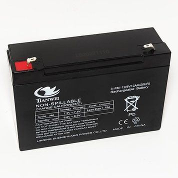 Акумулятор для дитячого електромобіля 6v 12ah Tianwei 10605 фото