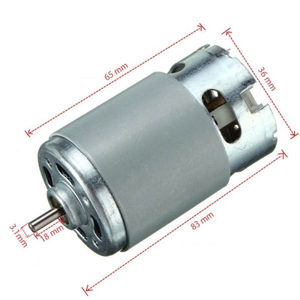 Редуктор 12V 14000 оборотів 550rs для дитячого електромобіля 11833 фото