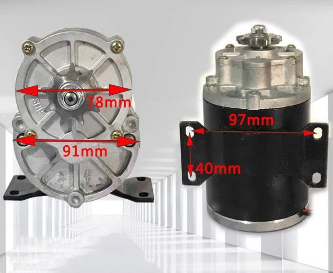 Электромотор редукторный 24V 500W 200rpm 428-14 12042 фото