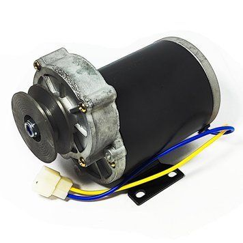 Електромотор редукторний 12 V 500 W 200 rpm під ремінь 12294 фото