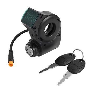 Вольтметр с замком зажигания для электросамоката Kugoo M4 3pin 12396 фото