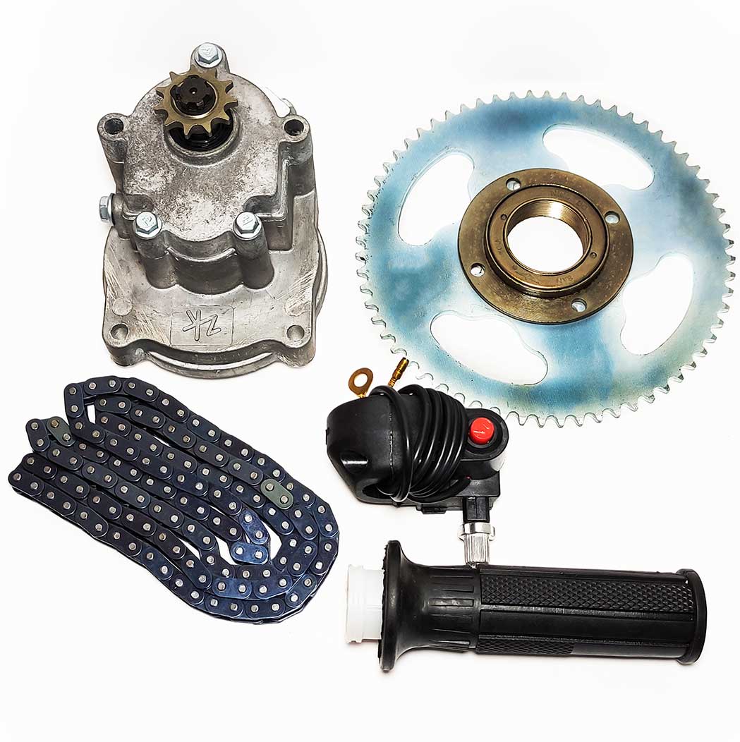 Комплект для установки двигателя мотокосы на велосипед 29.1:1 с ...