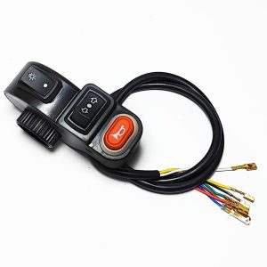 Блок кнопок для руля мототранспорта с красной кнопкой звукового сигнала